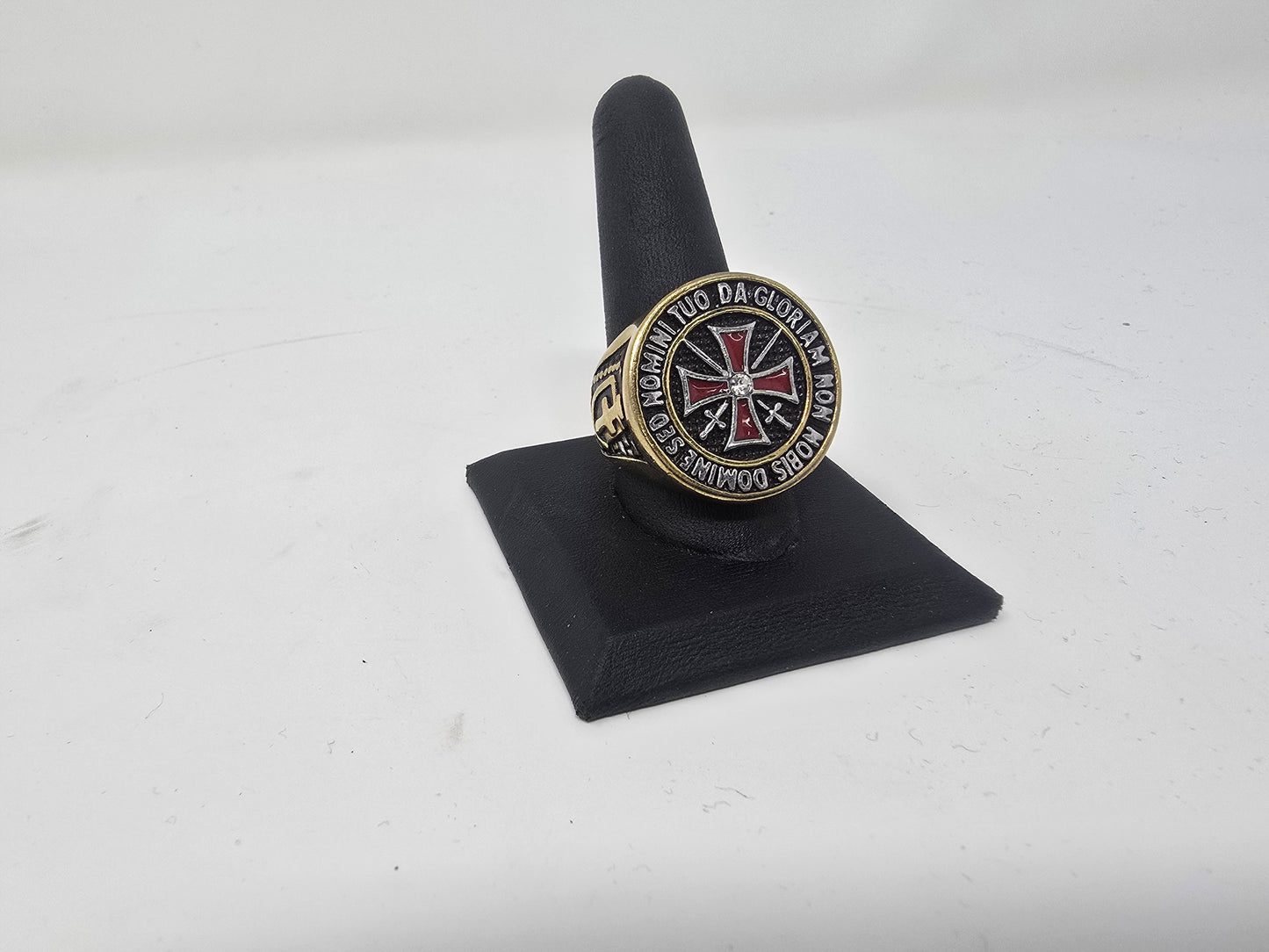 gloriam non nobis domine Stainless Steel Ring