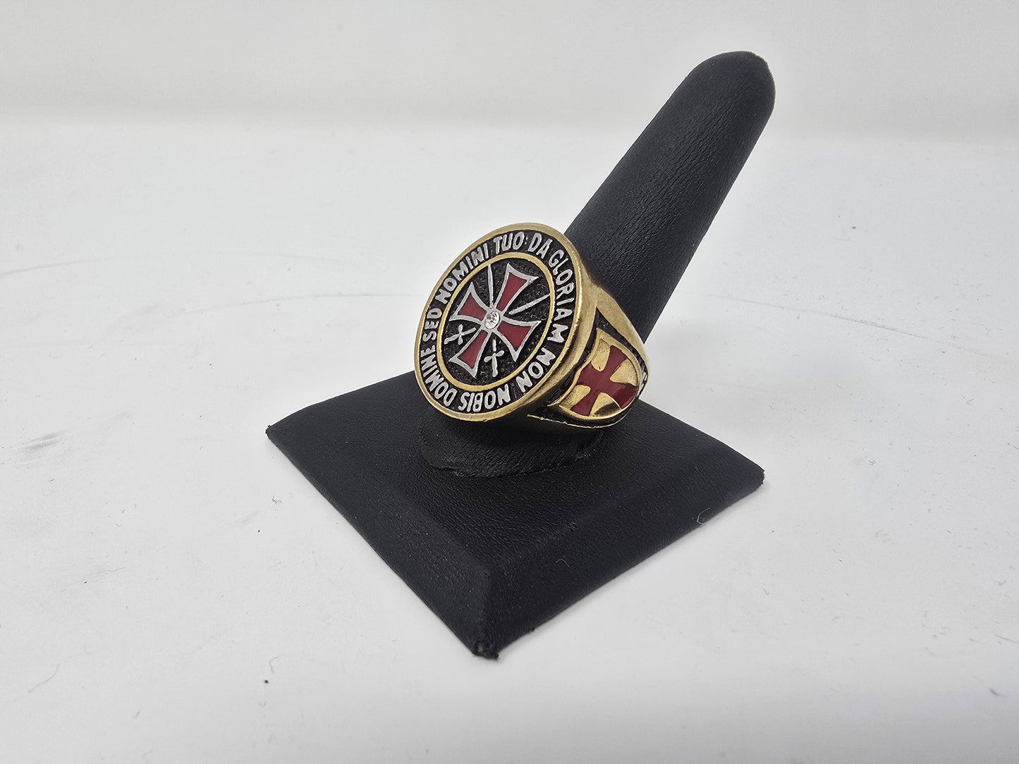 gloriam non nobis domine Stainless Steel Ring