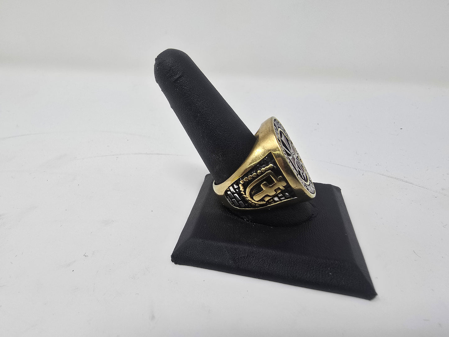 gloriam non nobis domine Stainless Steel Ring