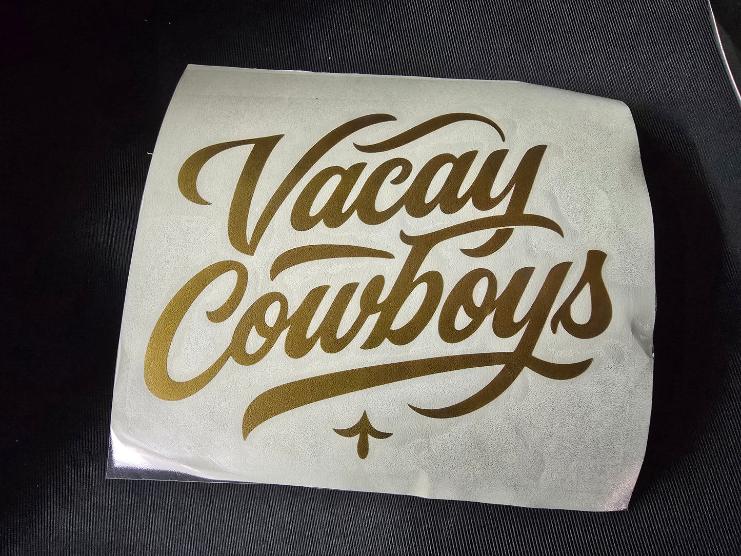 Vacay Cowboys Vinyl Decal - Gold