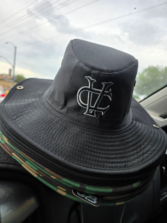 Boonie Embroidered Hat - Black