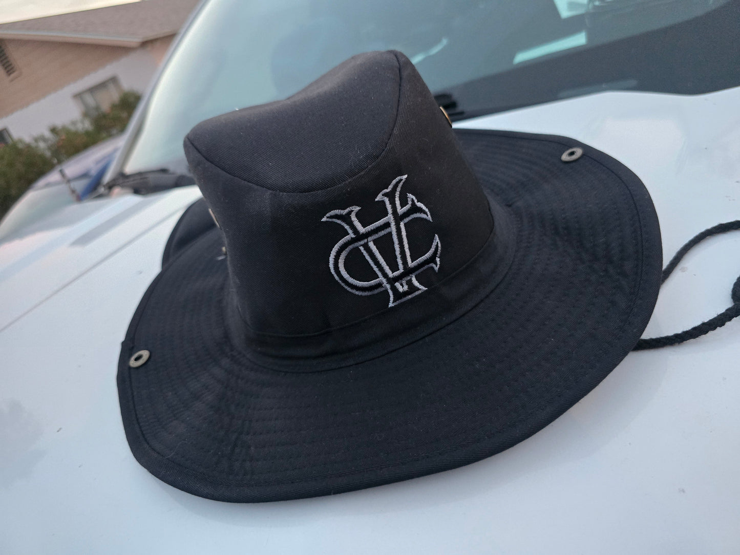 Boonie Embroidered Hat - Black