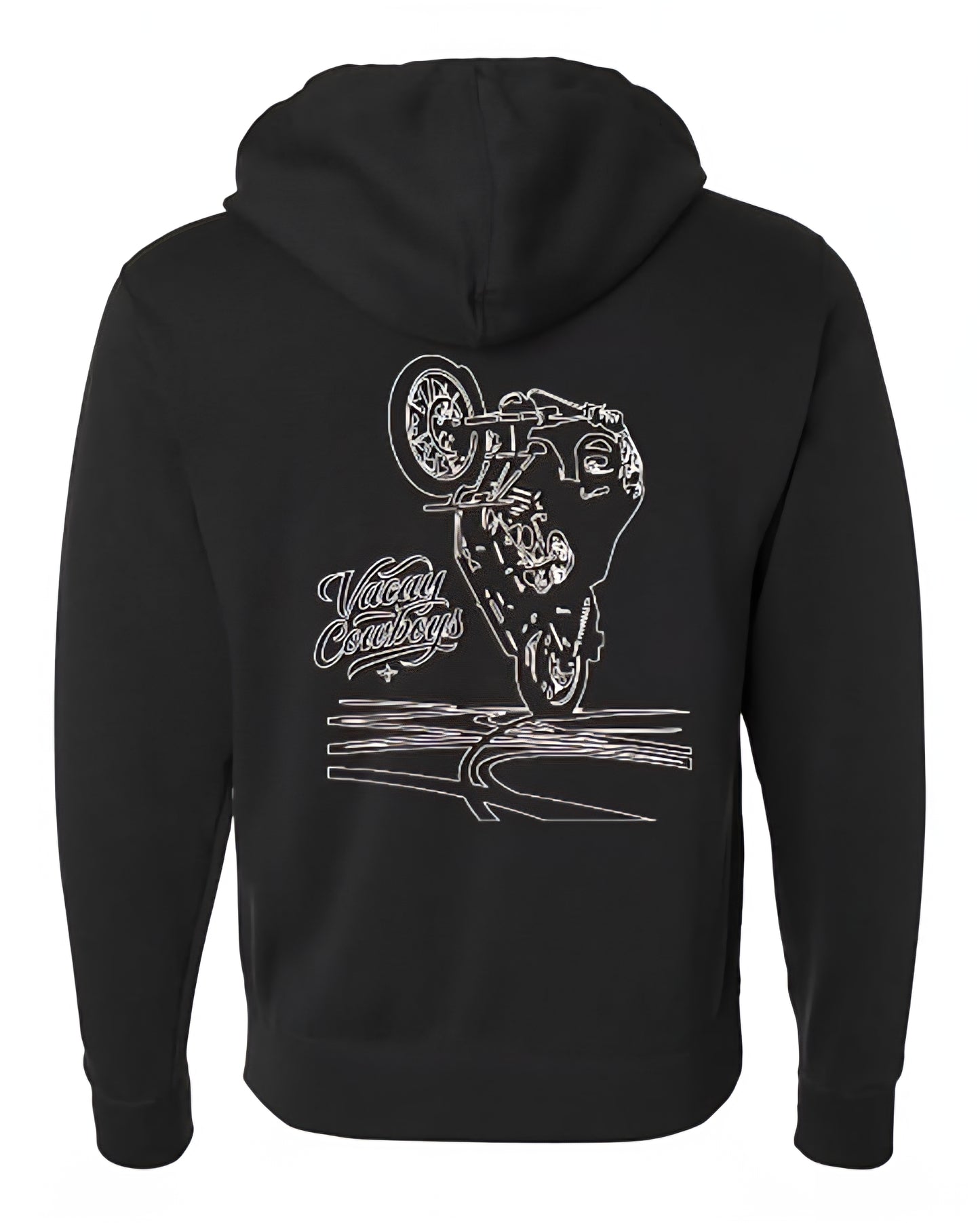 VacayCowboy -  Black Zip up Hoodie