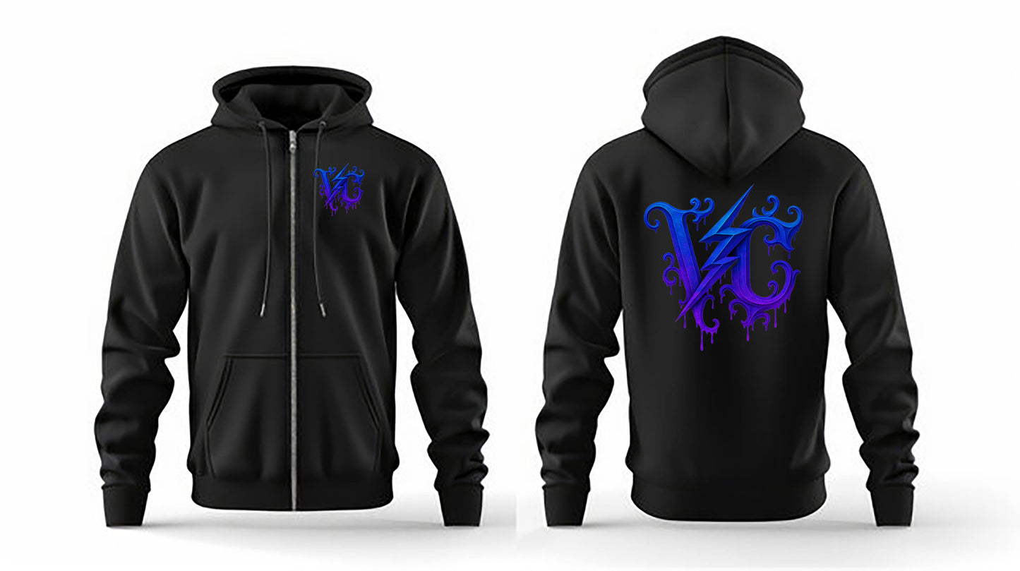 Hardened VC - Black Zip up Hoodie