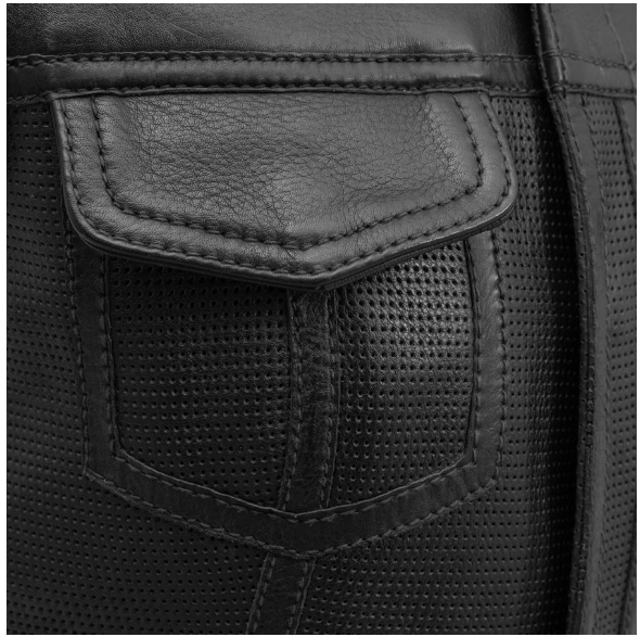 The Beth - Perforated Vest - Black