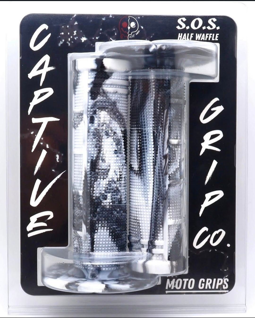 White/Black Captive Grip Co S.O.S Half Waffle