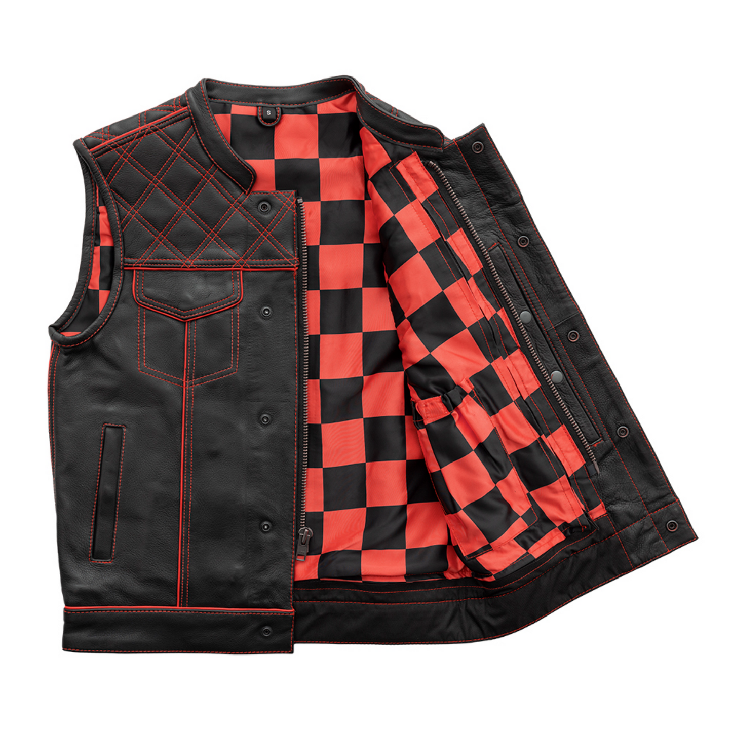 Finish Line Checker liner Vest - Red