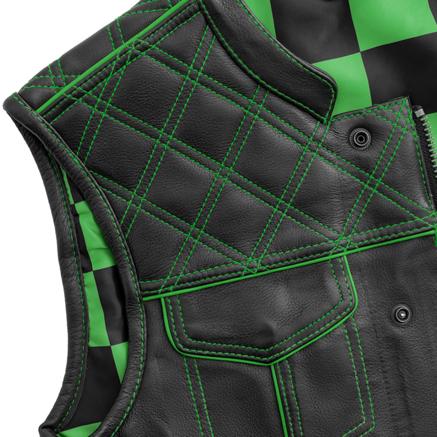 Finish Line Checker liner Vest - Green