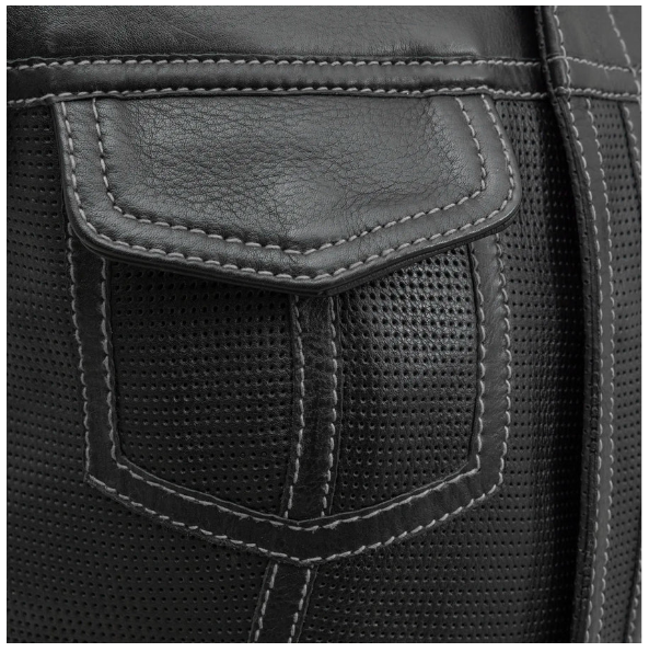The Beth - Perforated Vest - Grey