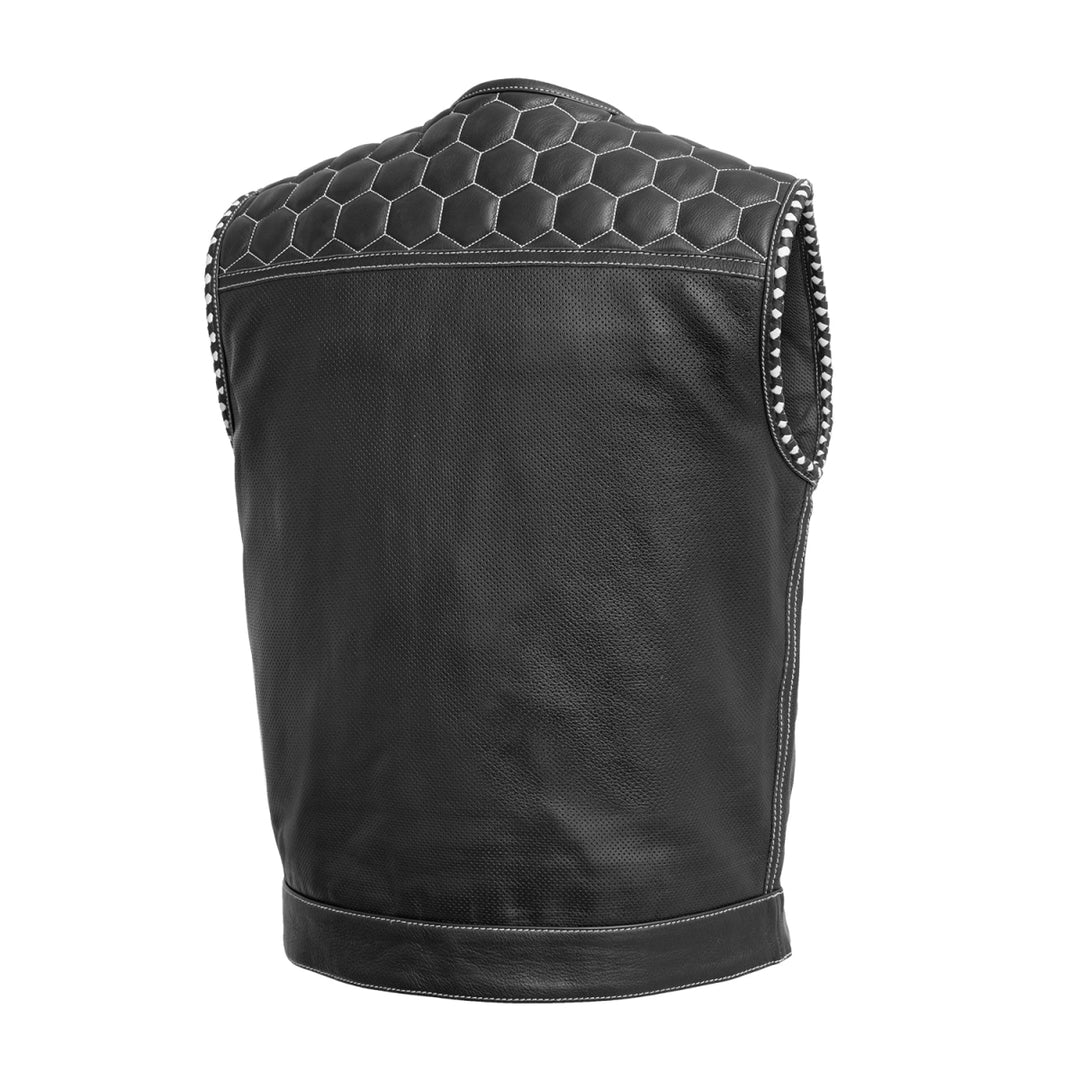 The Deacon - Perforated Leather - White