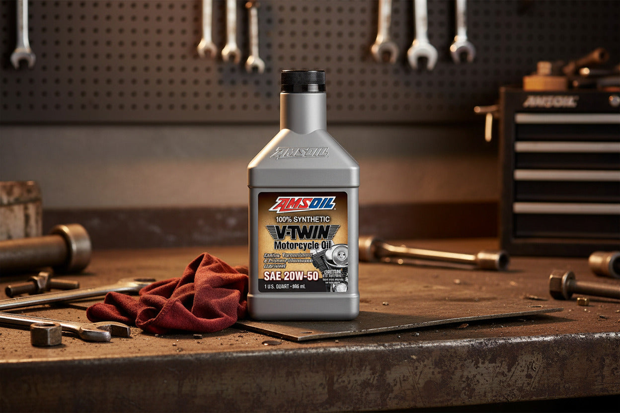 AMSOIL 20W-50 100% Synthetic V-Twin Motorcycle Oil