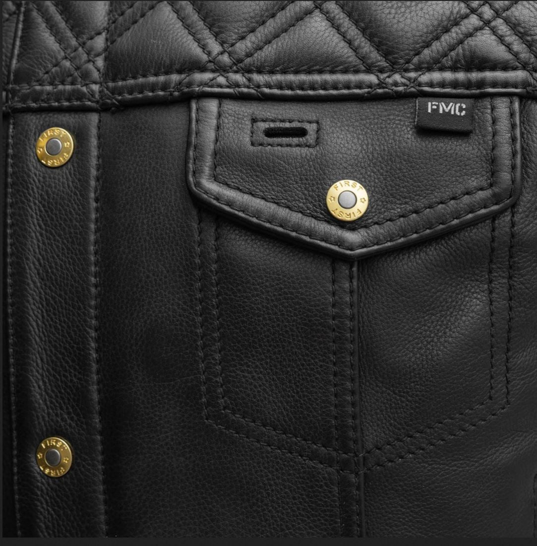 Shell Shock Leather Vest (Short Torso)