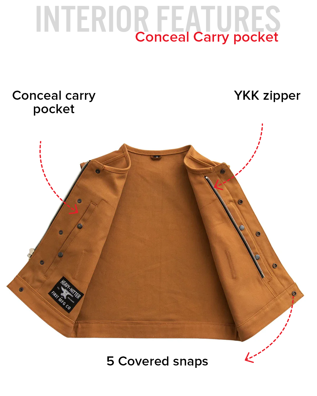 Lowside Men's Motorcycle Canvas Vest