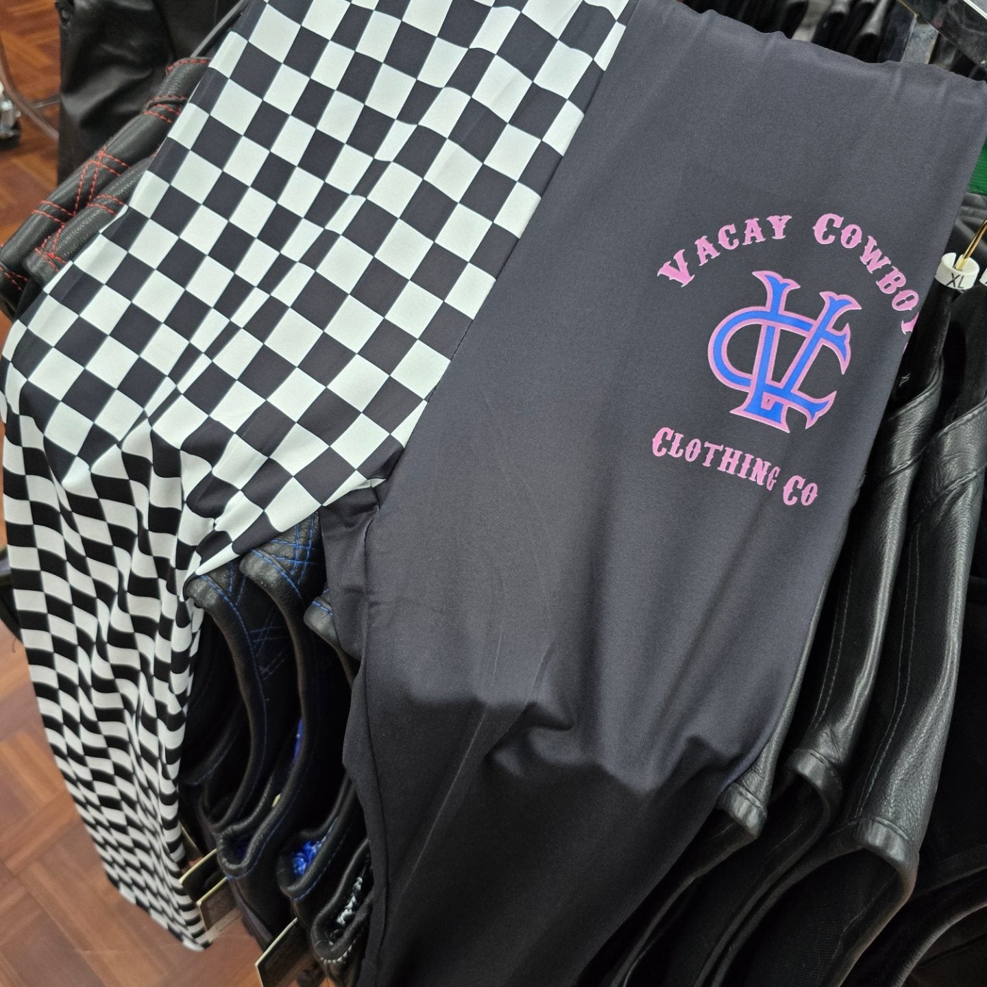 Checkered Shorts Leggings Hybrid
