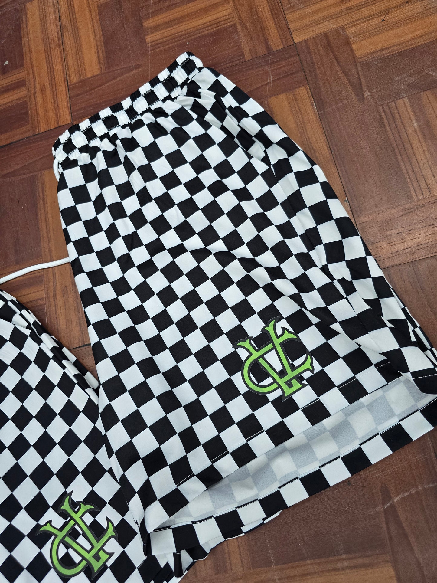 Checkered Shorts - Signature Print