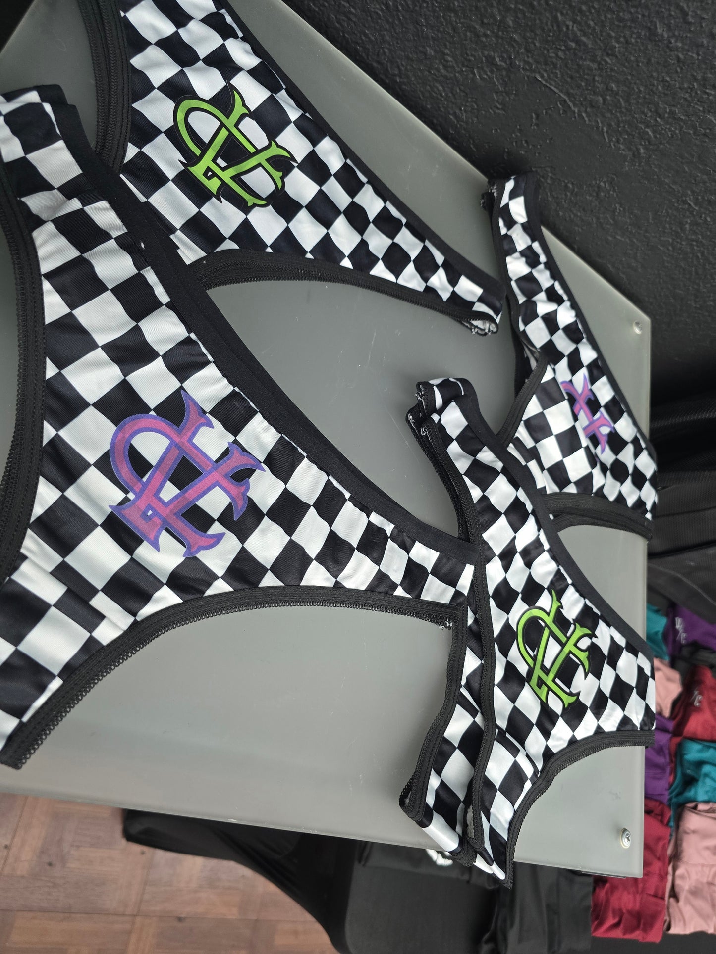 Checkered Thong - Signature Green