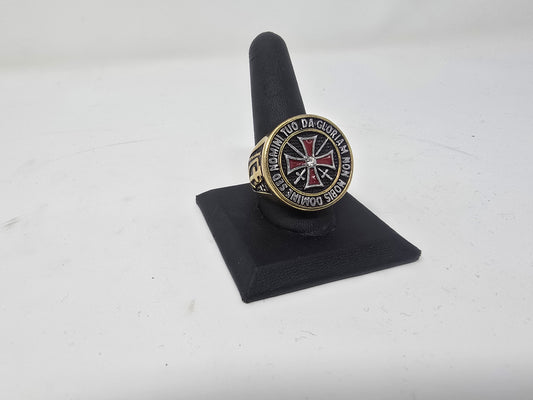 gloriam non nobis domine Stainless Steel Ring