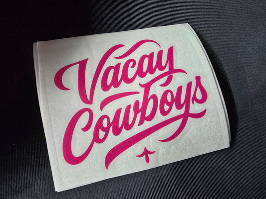 Vacay Cowboys Vinyl Decal - Pink