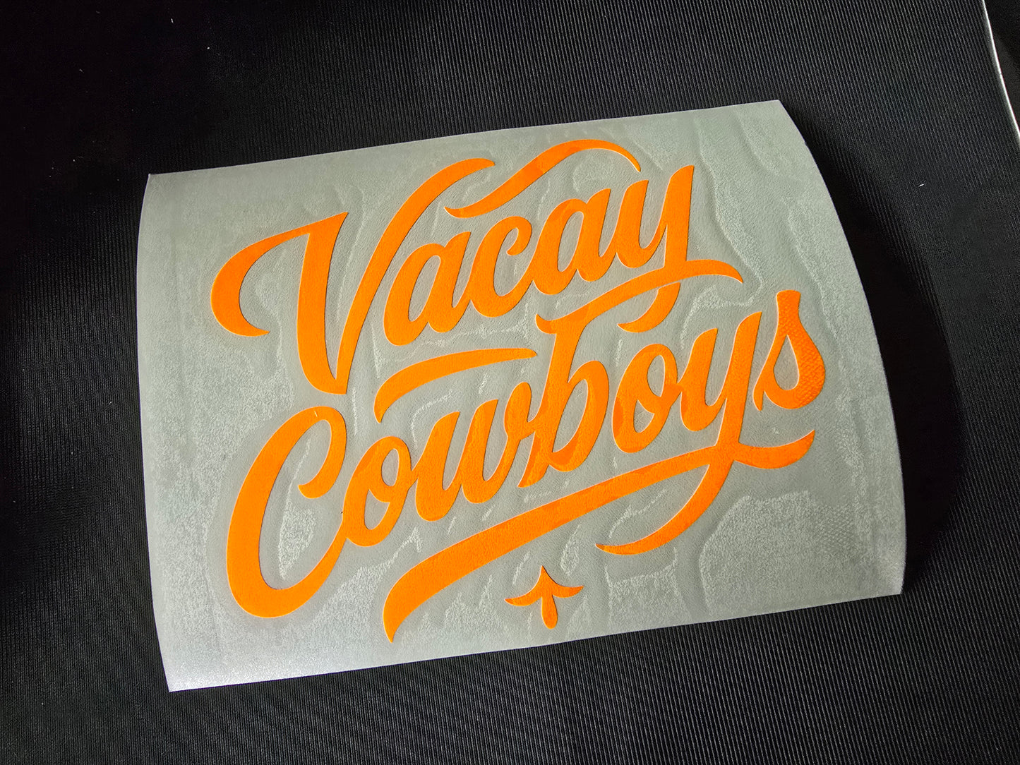Vacay Cowboys Vinyl Decal - Safety Orange