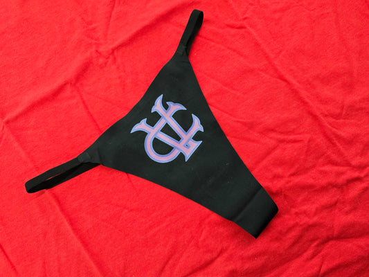 Pink+Purple / Black Signature Monogram Thong