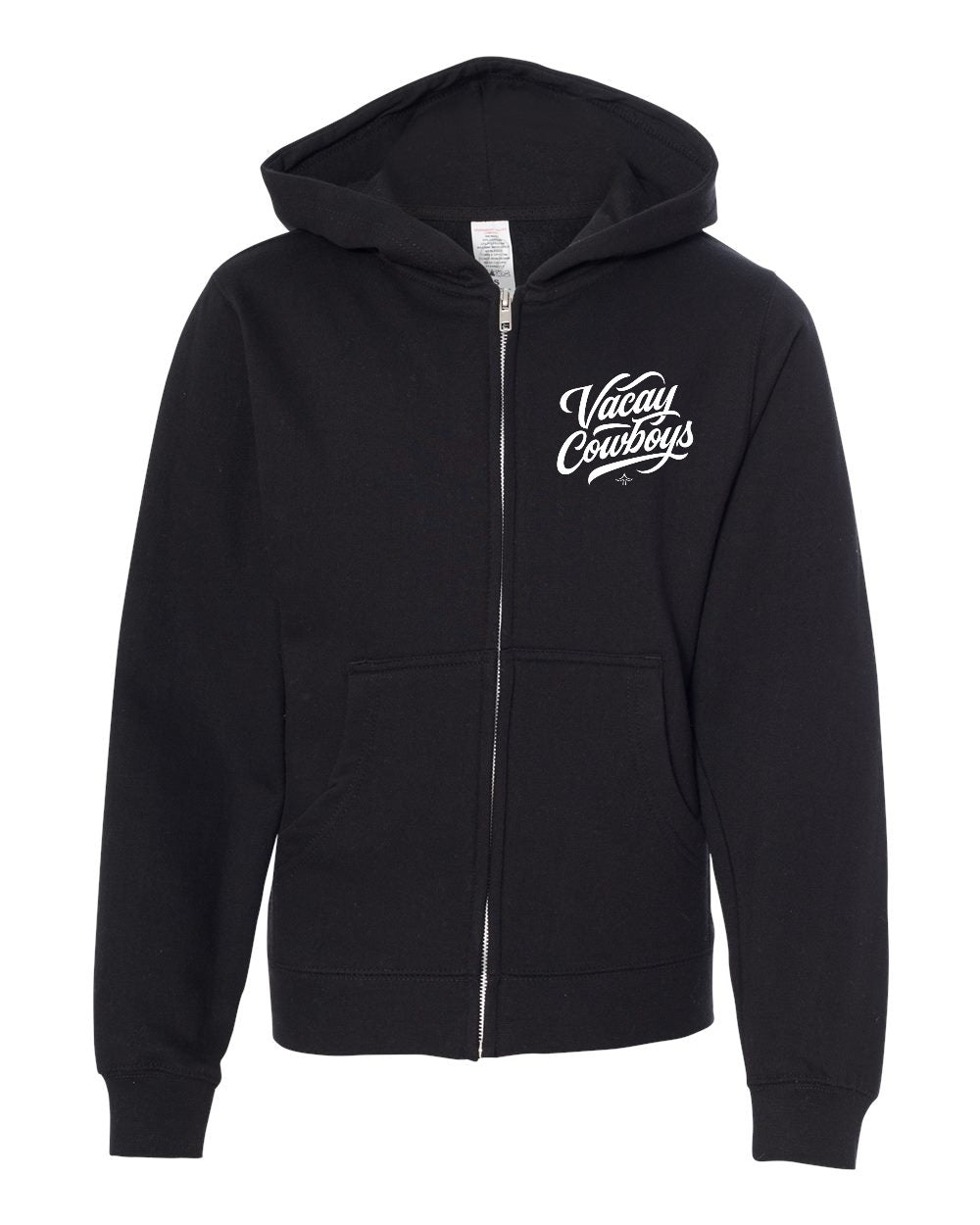 VacayCowboy -  Black Zip up Hoodie