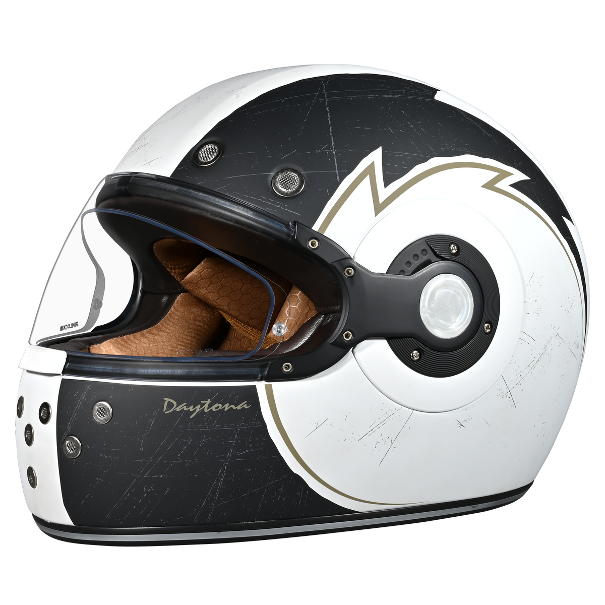D.O.T. & ECE Daytona Retro Full Face Motorcycle Helmet: Vintage Style for Men, Women, & Youth - W/ Blitz