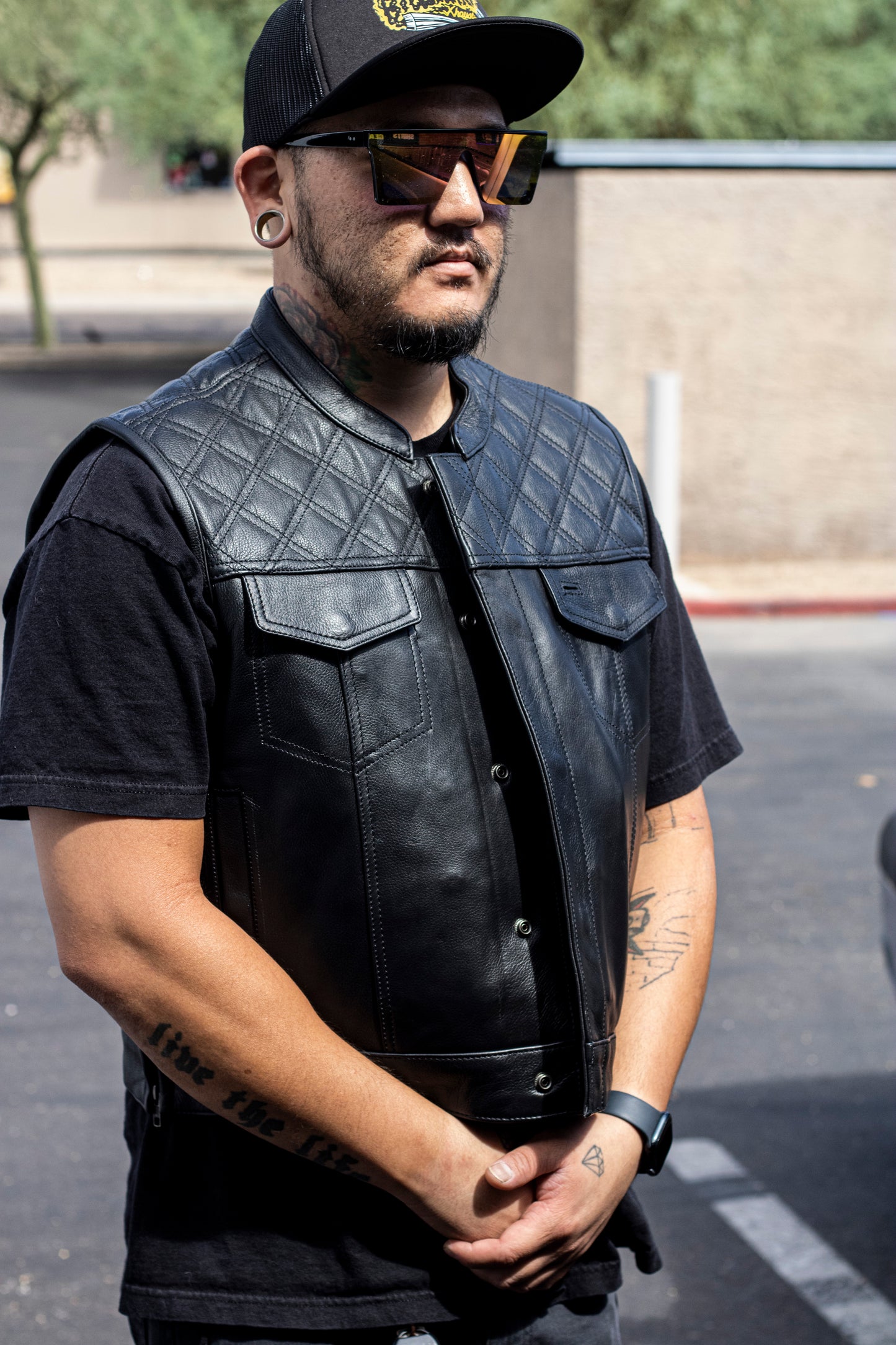 Shortened Diamond Stitch Club style Vest 
