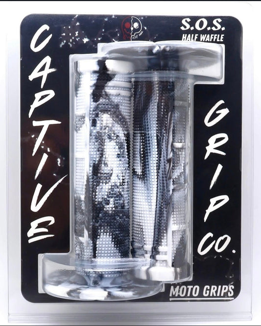 White/Black Captive Grip Co S.O.S Half Waffle