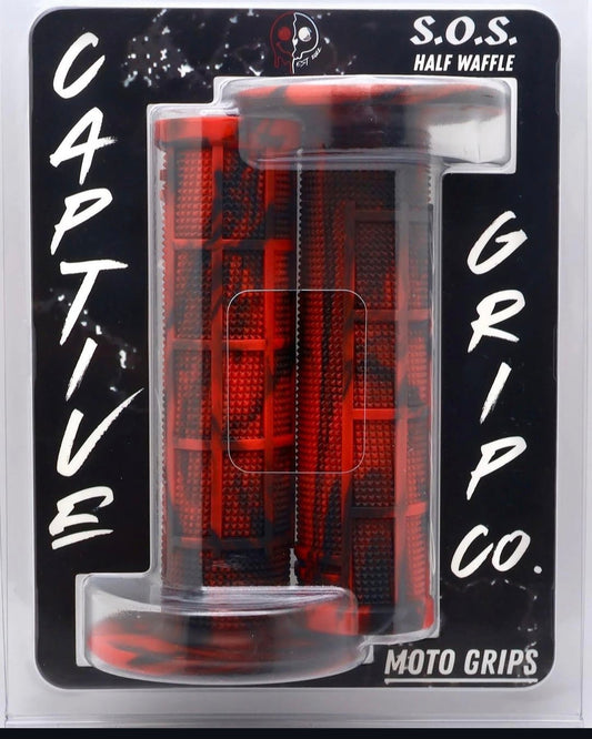 Red/Black Captive Grip Co S.O.S Half Waffle