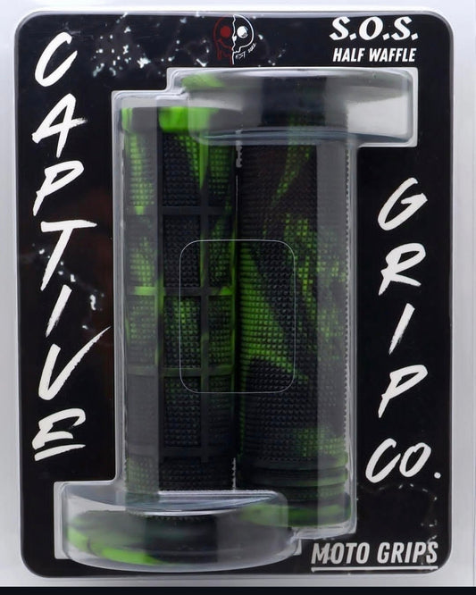 Green/Black Captive Grip Co S.O.S Half Waffle