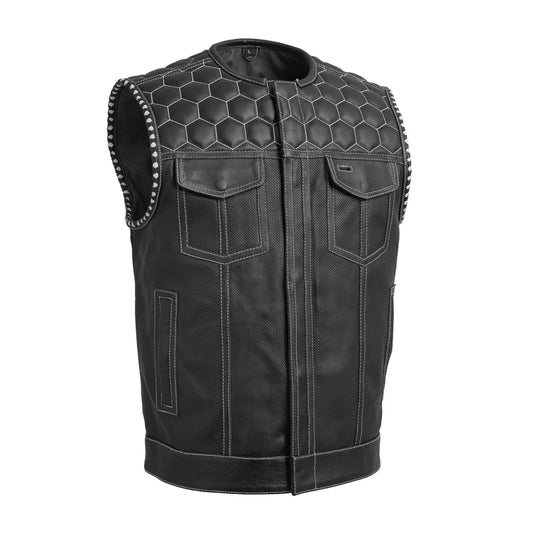 The Deacon - Perforated Leather - White