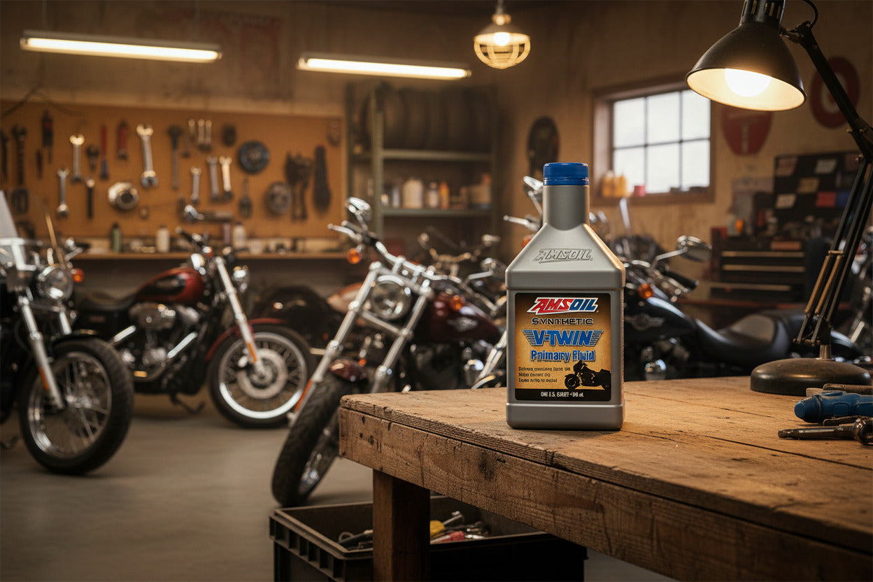 AMSOIL 100% Synthetic V-Twin Primary Fluid